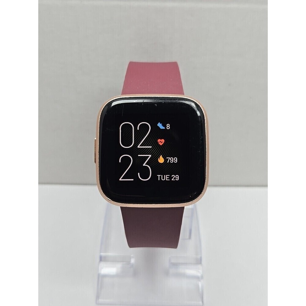 Fitbit Versa 2 Smartwatch Rose Gold 40mm Alexa WR50M Always On Display W/Charger